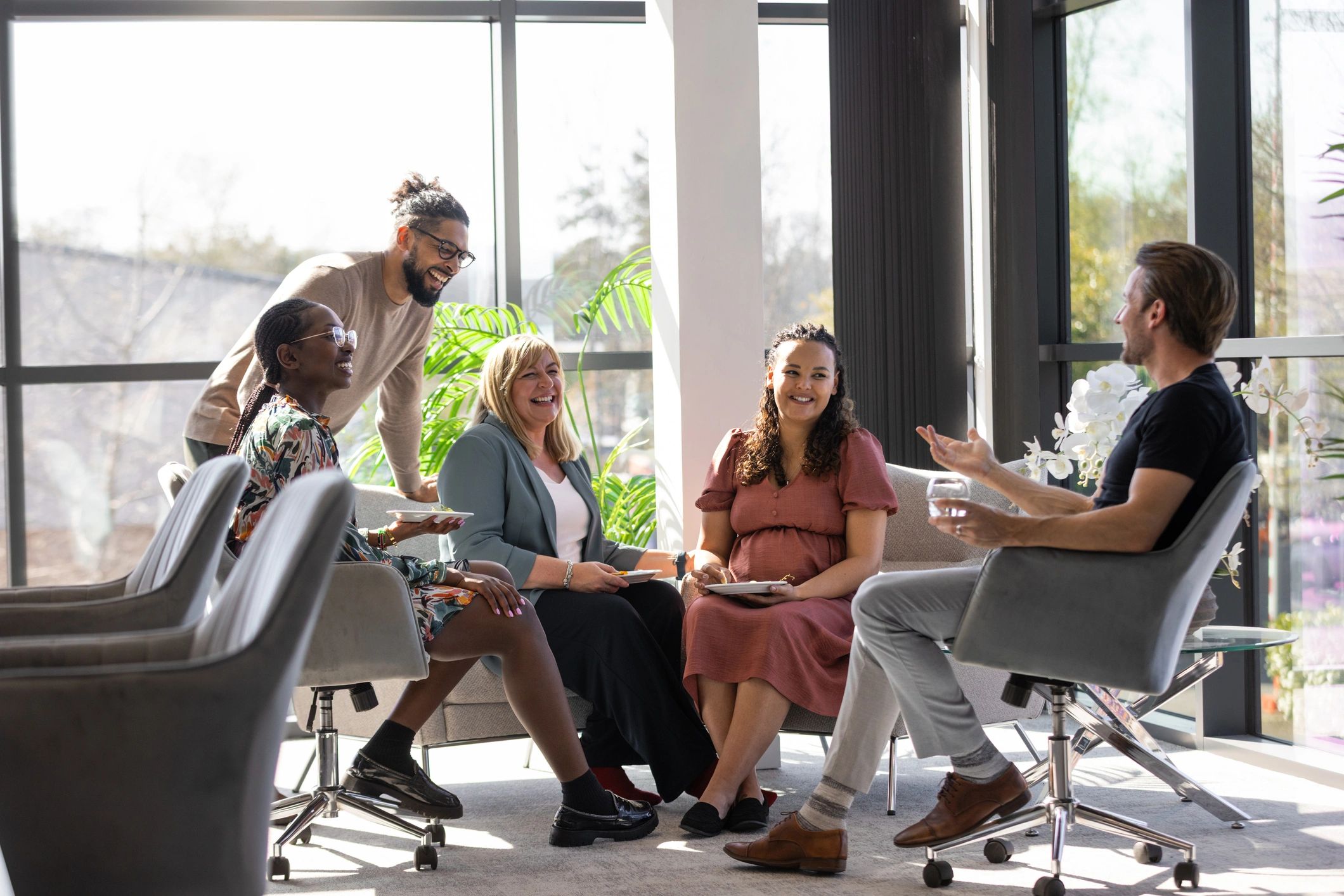 Business team meeting as a company plans for growth and risk management