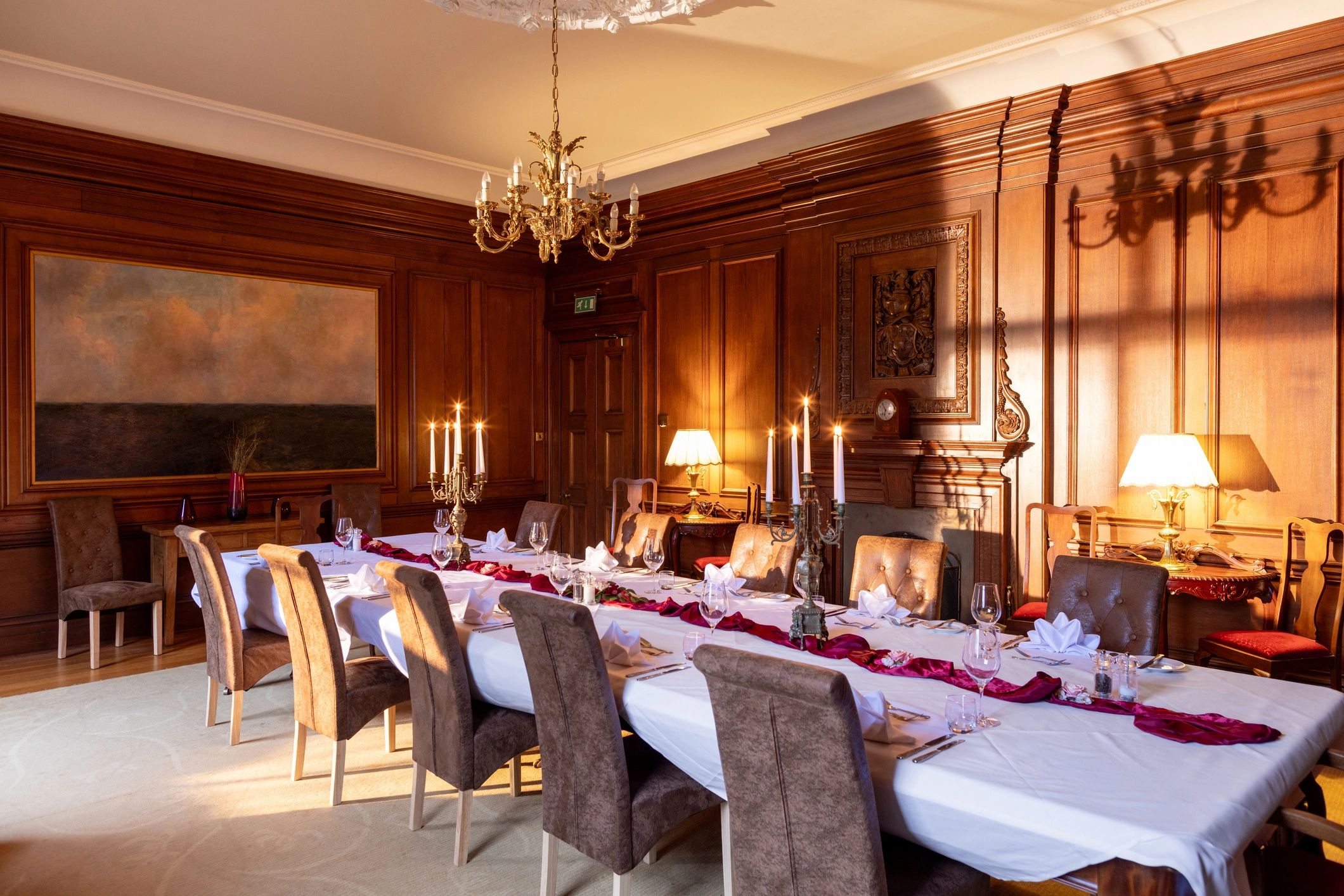 Elegant hotel restaurant dining area