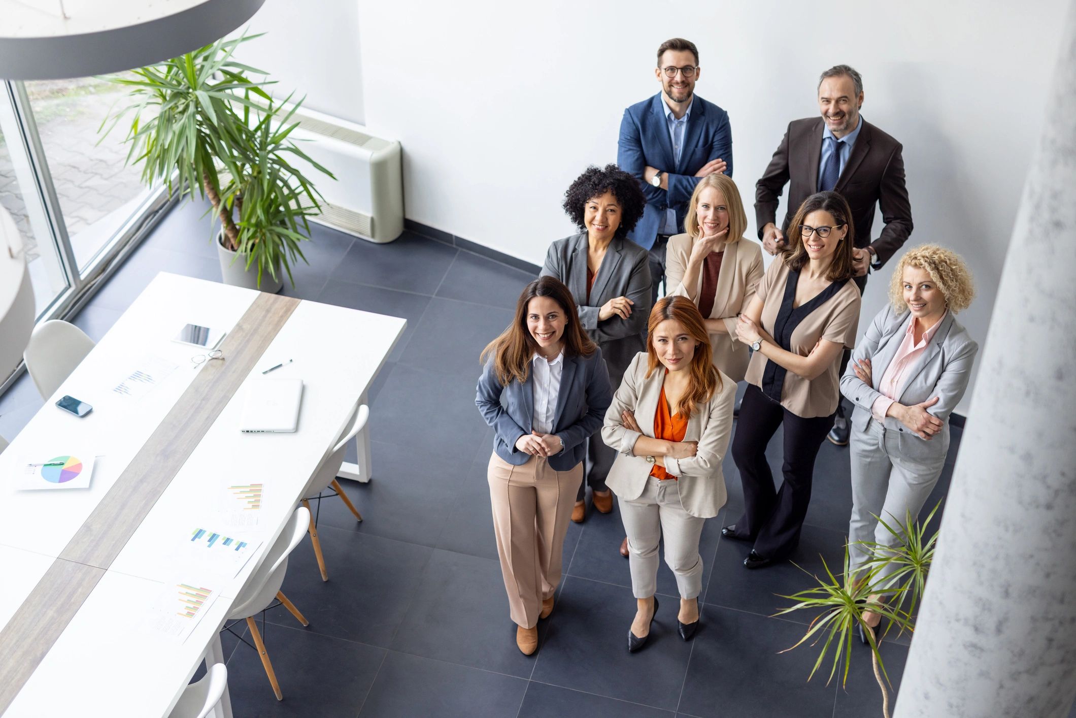 Professional business team in a modern office
